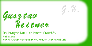 gusztav weitner business card